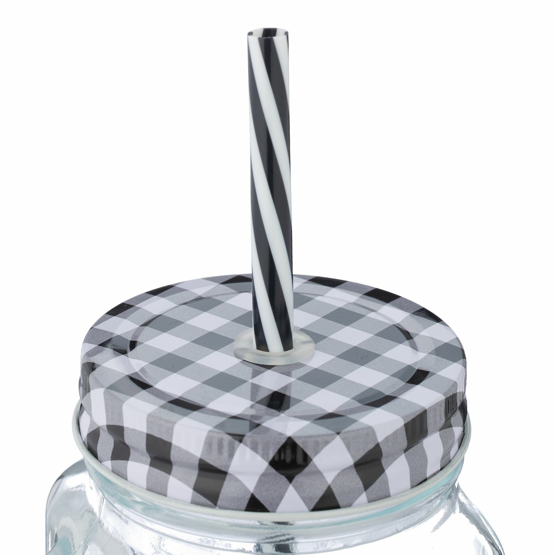 Relaxdays Trinkgläser – 8er Set, 500 ml, Glas, Schwarz/Weiss, spülmaschinenfest