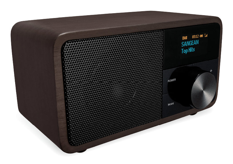 Sangean DDR-7 – Radiowecker DAB+/FM, Bluetooth, 18 h Akku – Dunkelbraun