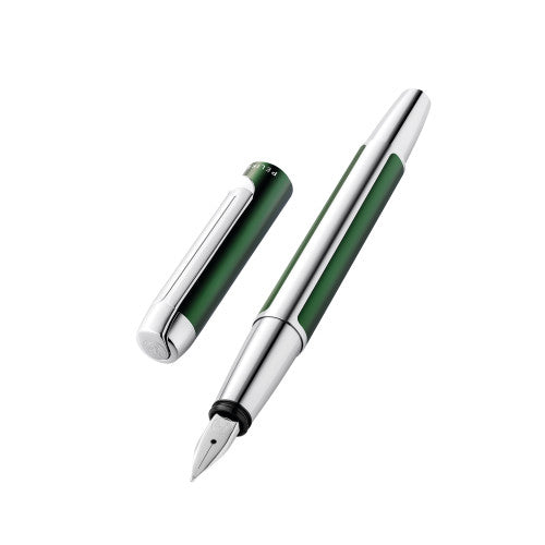 Pelikan Pura P40 – Grün/Silber, eloxiertes Aluminium, Edelstahlfeder