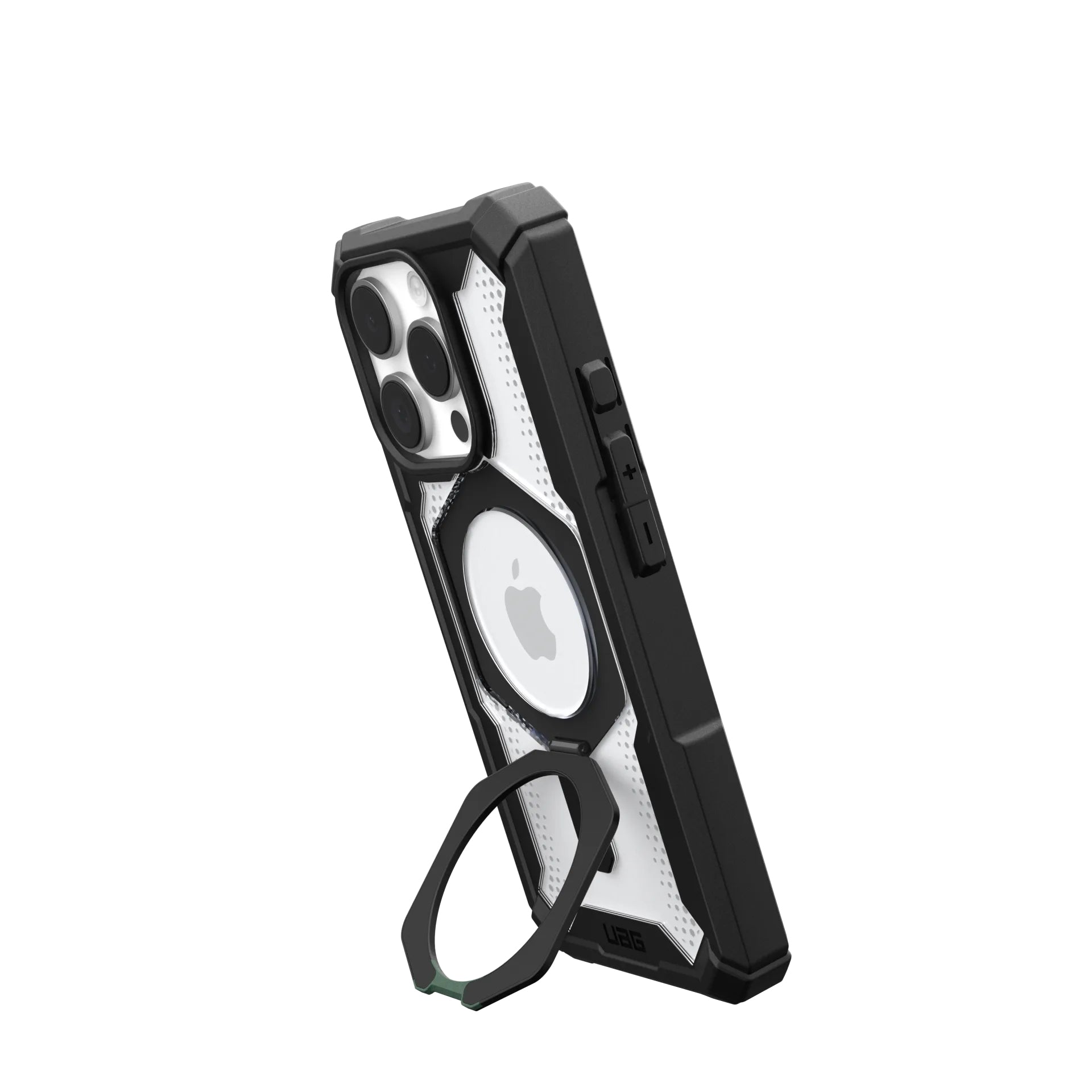 Urban Armor Gear Backcover – für Apple iPhone 16 Pro – schwarz/transparent – MagSafe-kompatibel