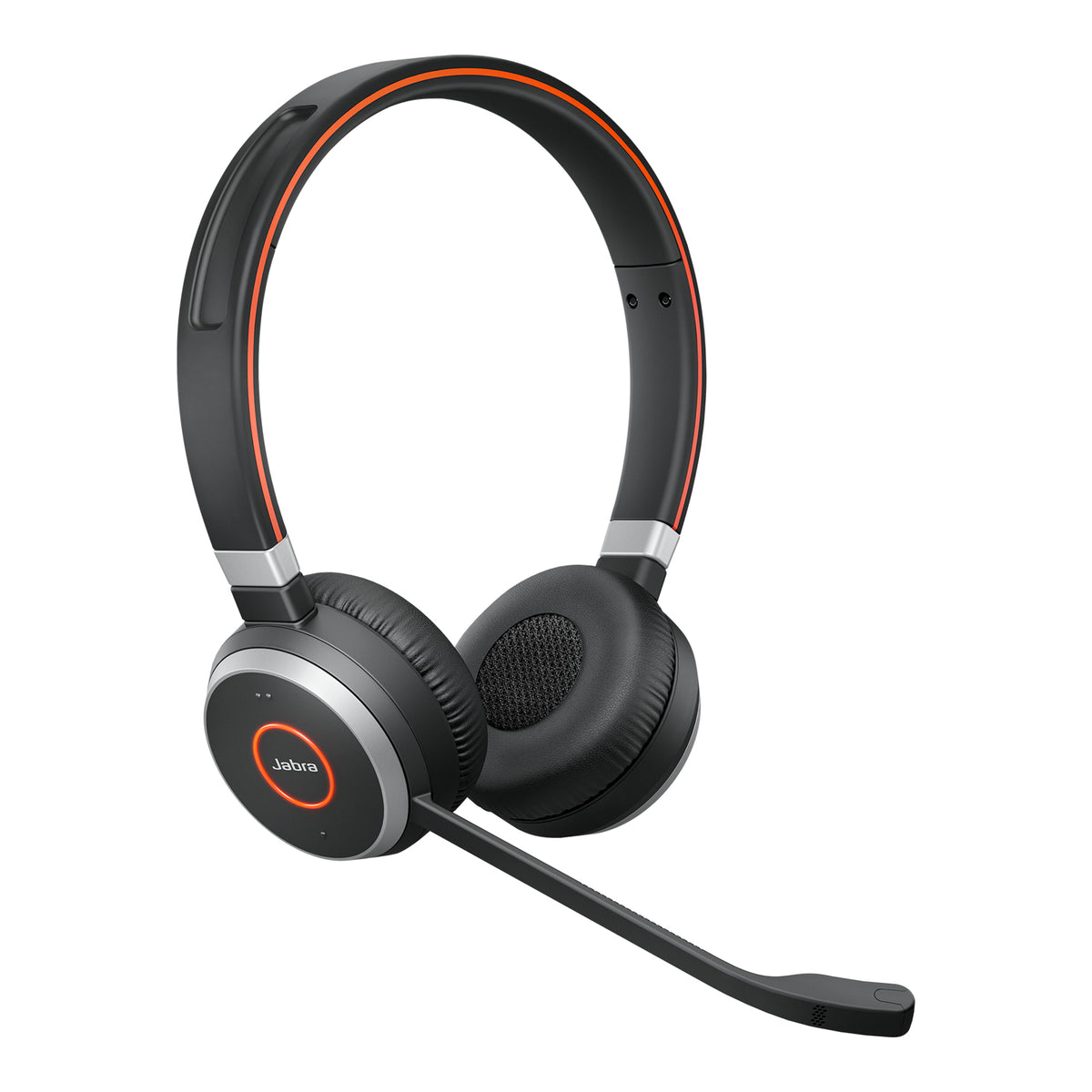 Jabra Evolve 65 UC Office-Headset – On-Ear, Stereo, Kabel + BT, Schwarz, BT 4.0