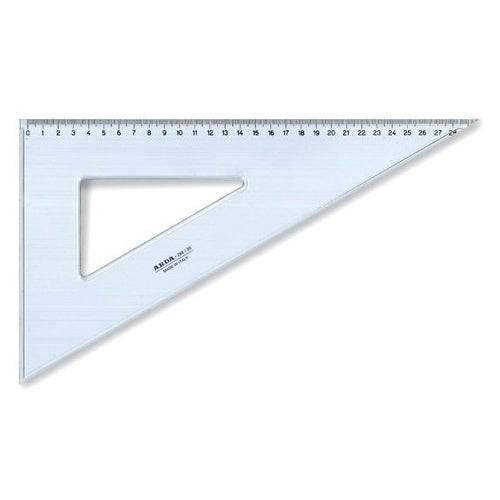 ARDA Wandtafel-Winkel 60° – 20 × 20 cm, Kunststoff, Transparent, Skalenfarbe Schwarz