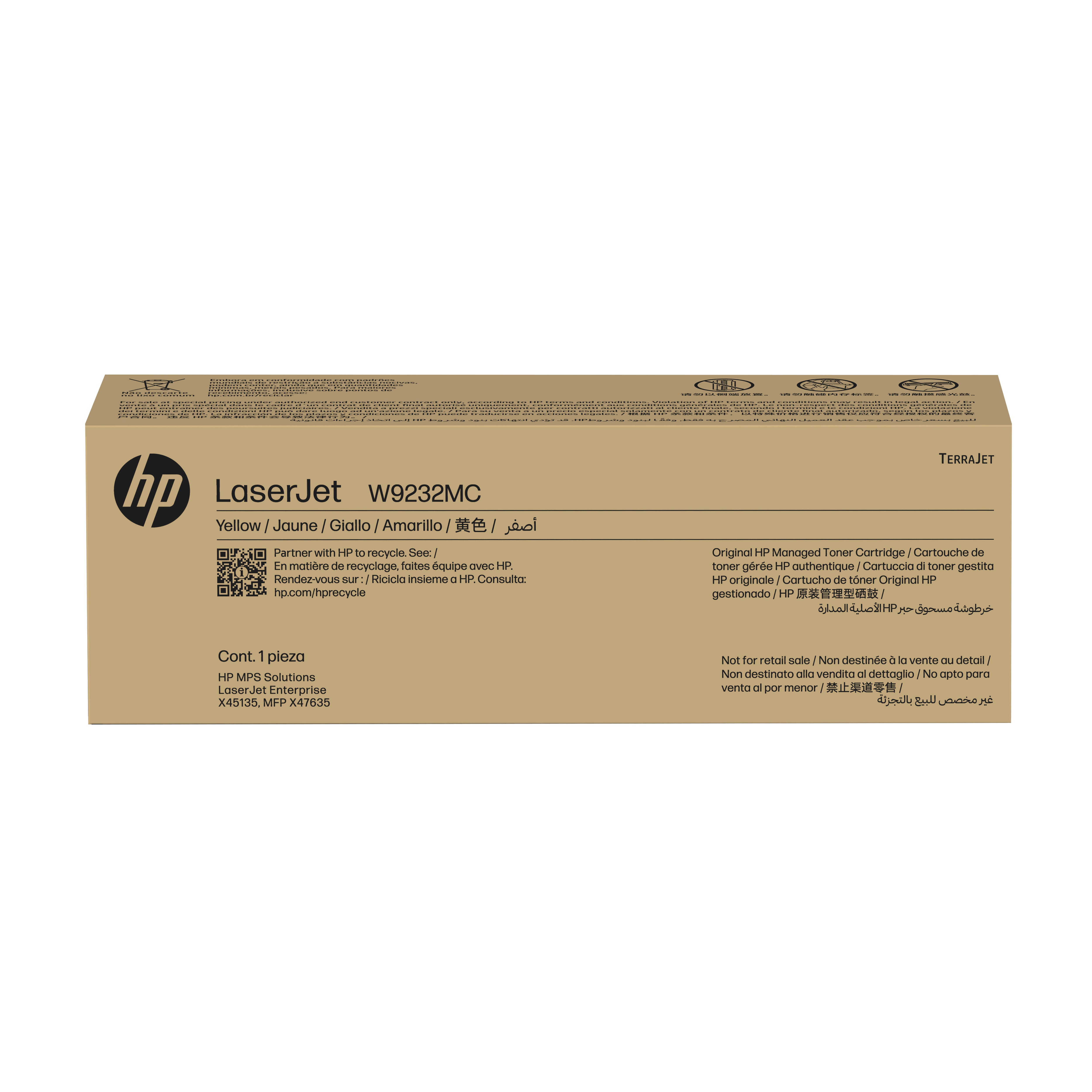 HP W9232MC Gelb Toner – Managed Original – 8'000 Seiten