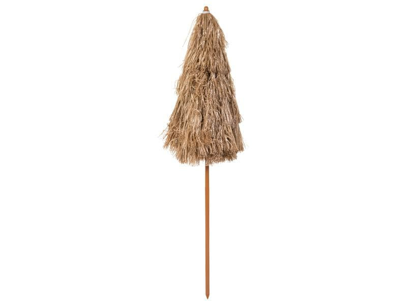 KOOR Strandschirm – Ø 150 cm – braun gemustert – höhenverstellbar