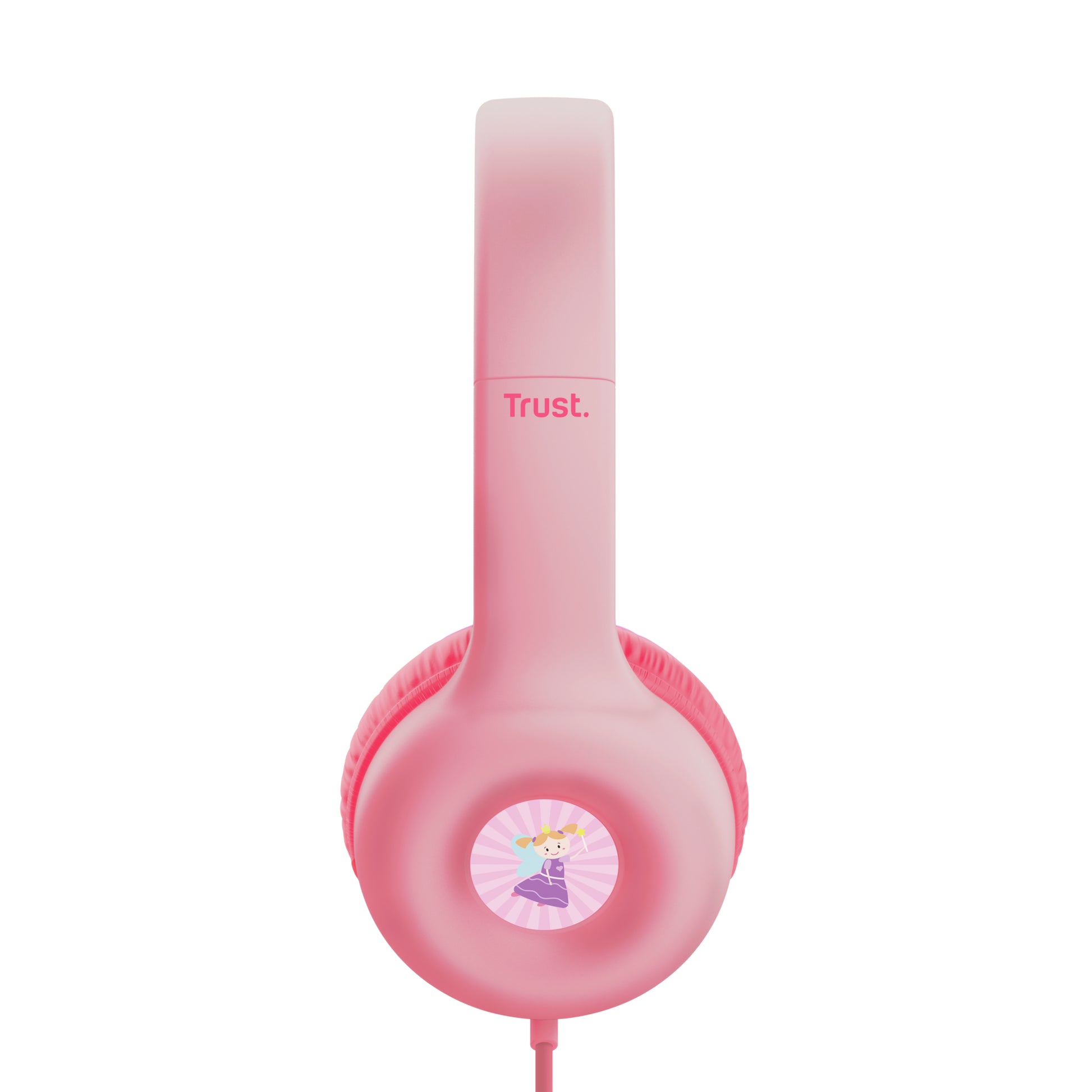 Trust Nouna Kinderkopfhörer – Over-Ear, Stereo, 3,5 mm Klinke, Lautstärkebegrenzung, Rosa