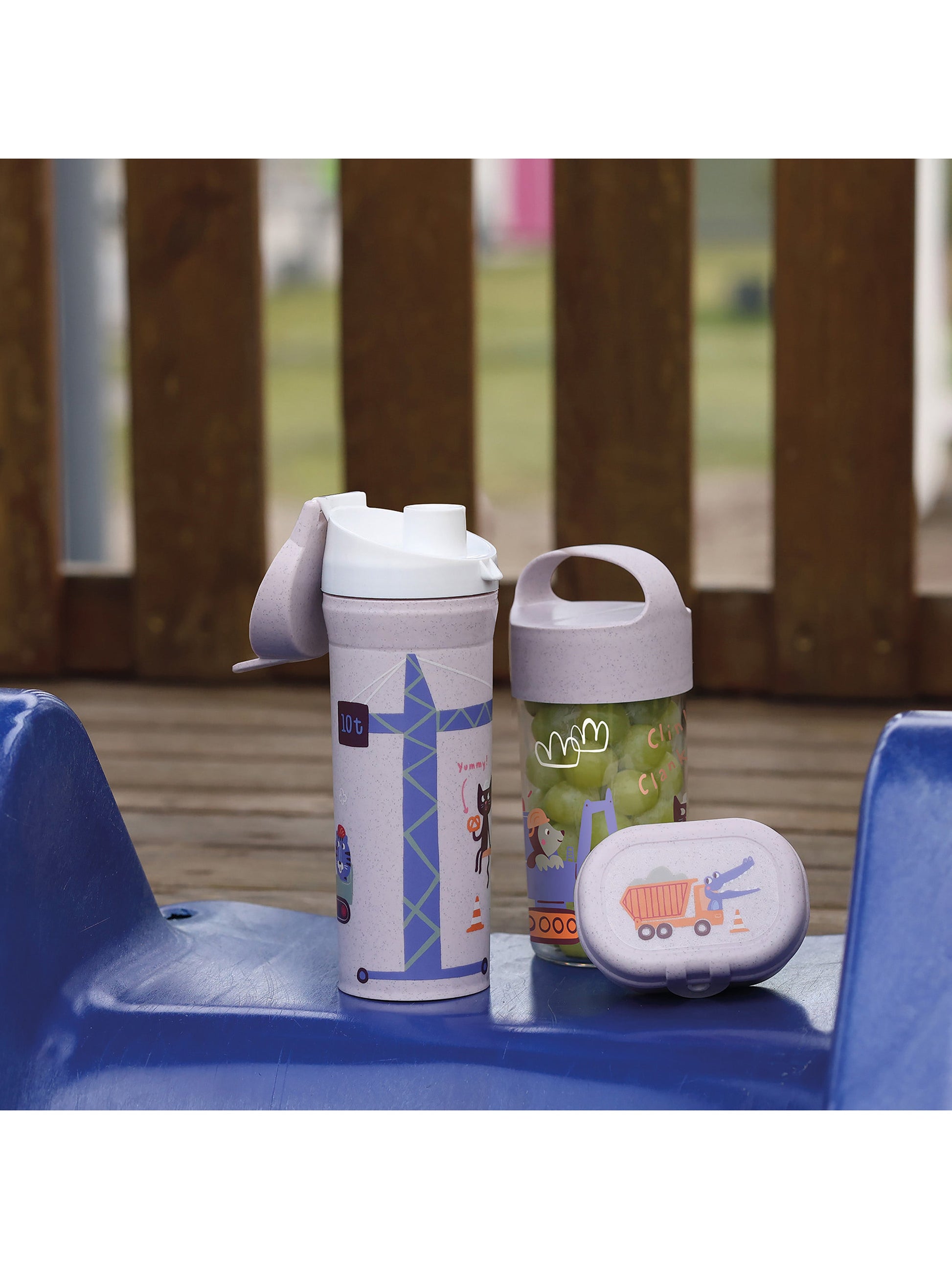 Koziol – Lunchbox 500 ml, 9,6 × 7 × 5,2 cm, Biokunststoff, mehrfarbig