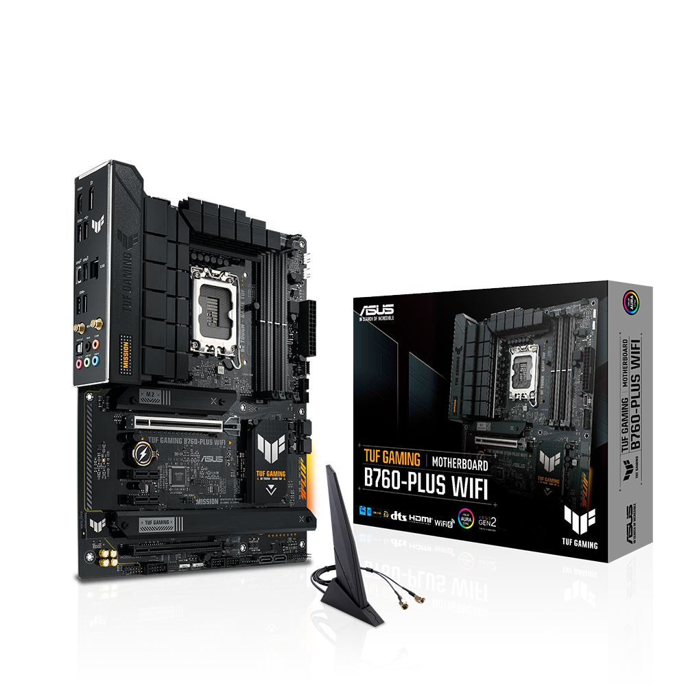 ASUS TUF GAMING B760-PLUS WF – Mainboard – LGA 1700, Intel B760, ATX, DDR5
