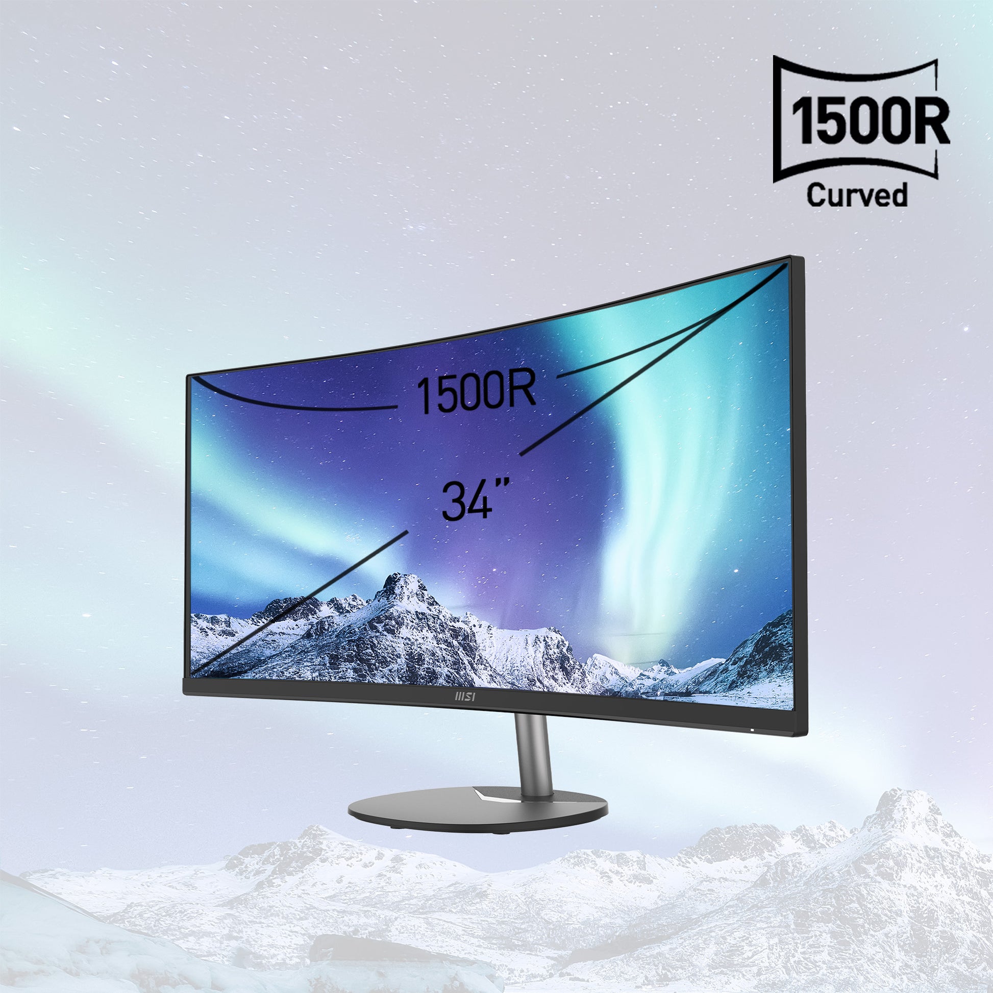 MSI PRO MP341CQDE – 34", 3440 × 1440 (UWQHD), VA, 100 Hz