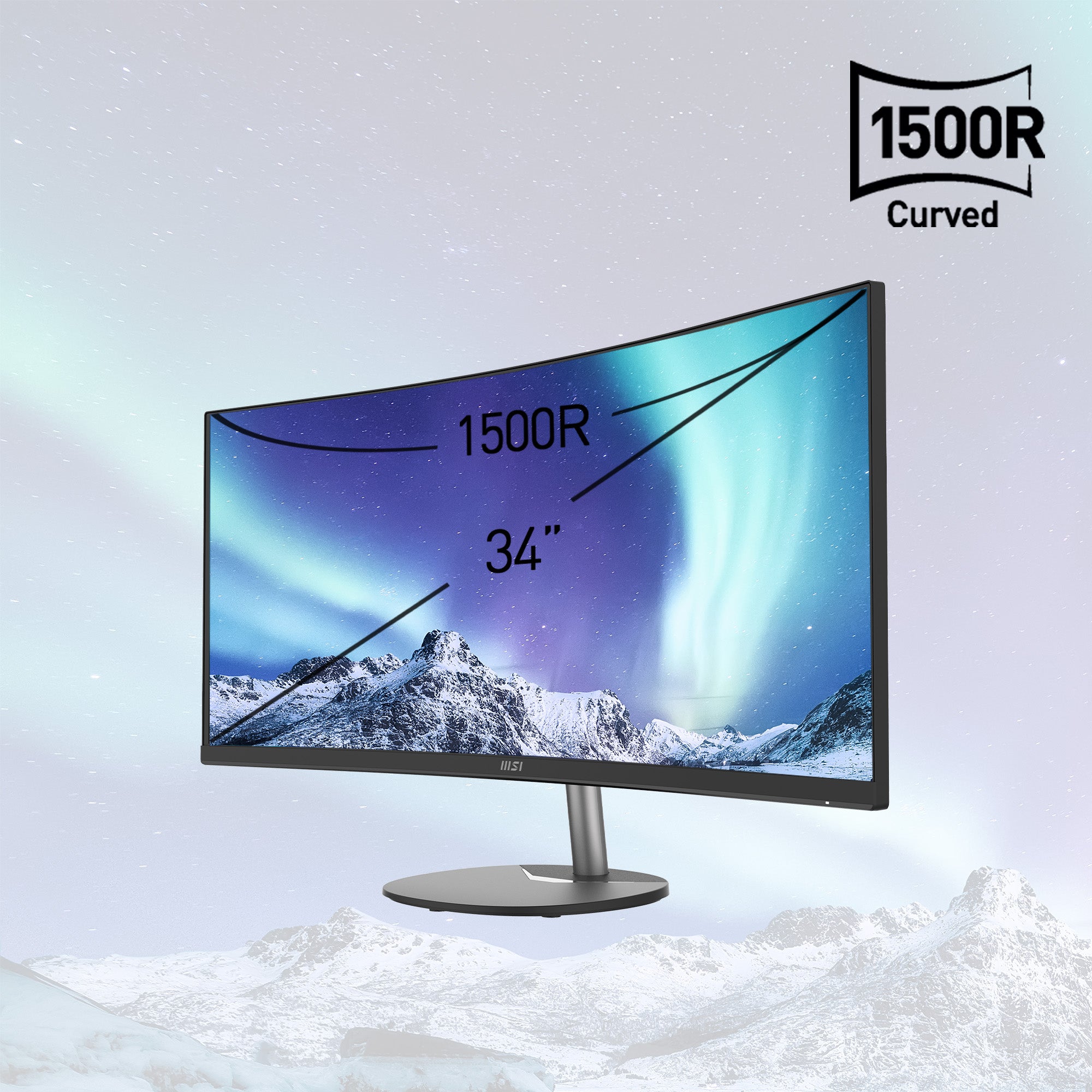 MSI PRO MP341CQDE – 34", 3440 × 1440 (UWQHD), VA, 100 Hz