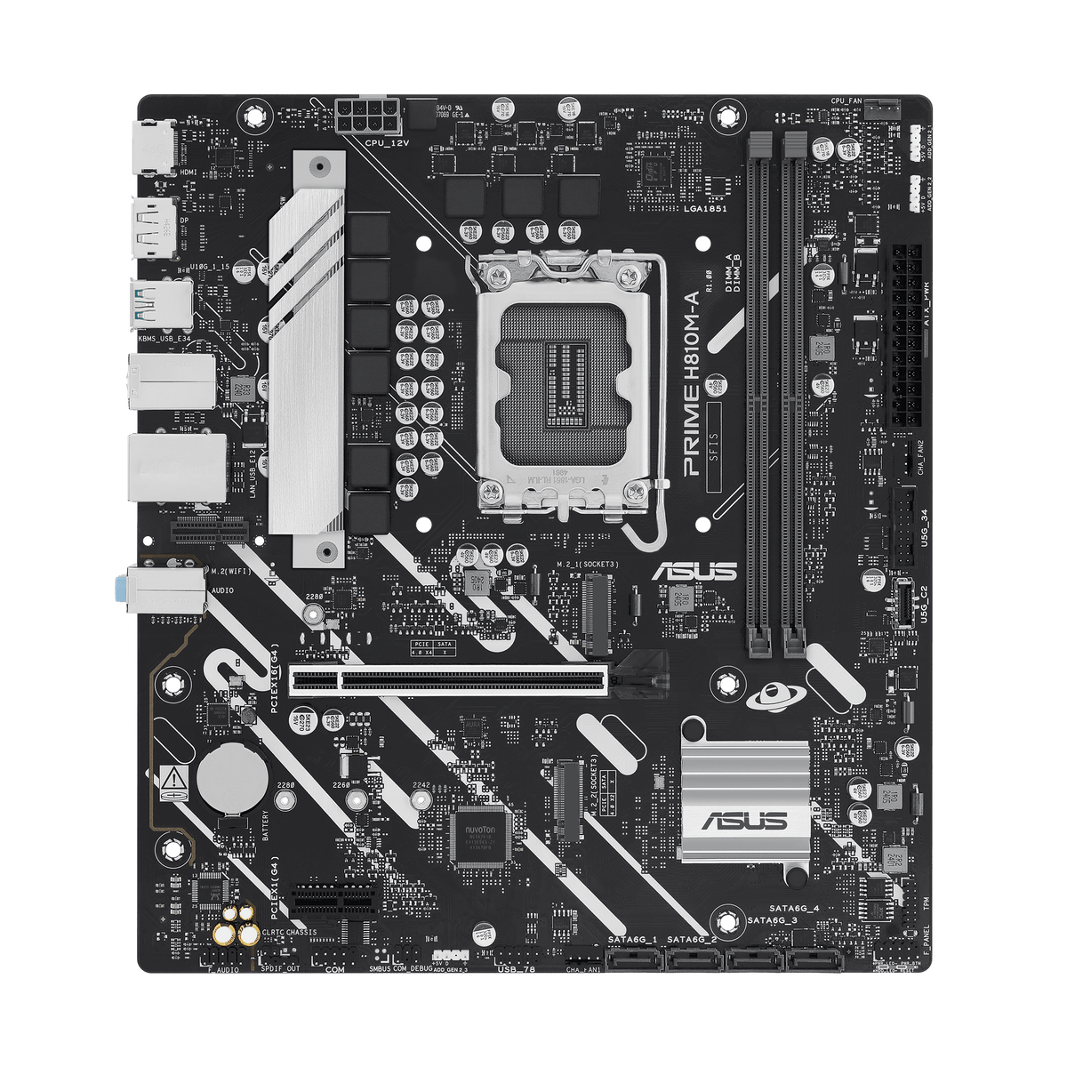 ASUS PRIME H810M-A-CSM – Mainboard – LGA 1851, Intel H810, mATX, DDR5