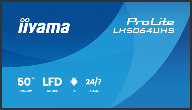 iiyama 50″, 3840 × 2160 (4K), IPS, USB‑C 15 W, LAN