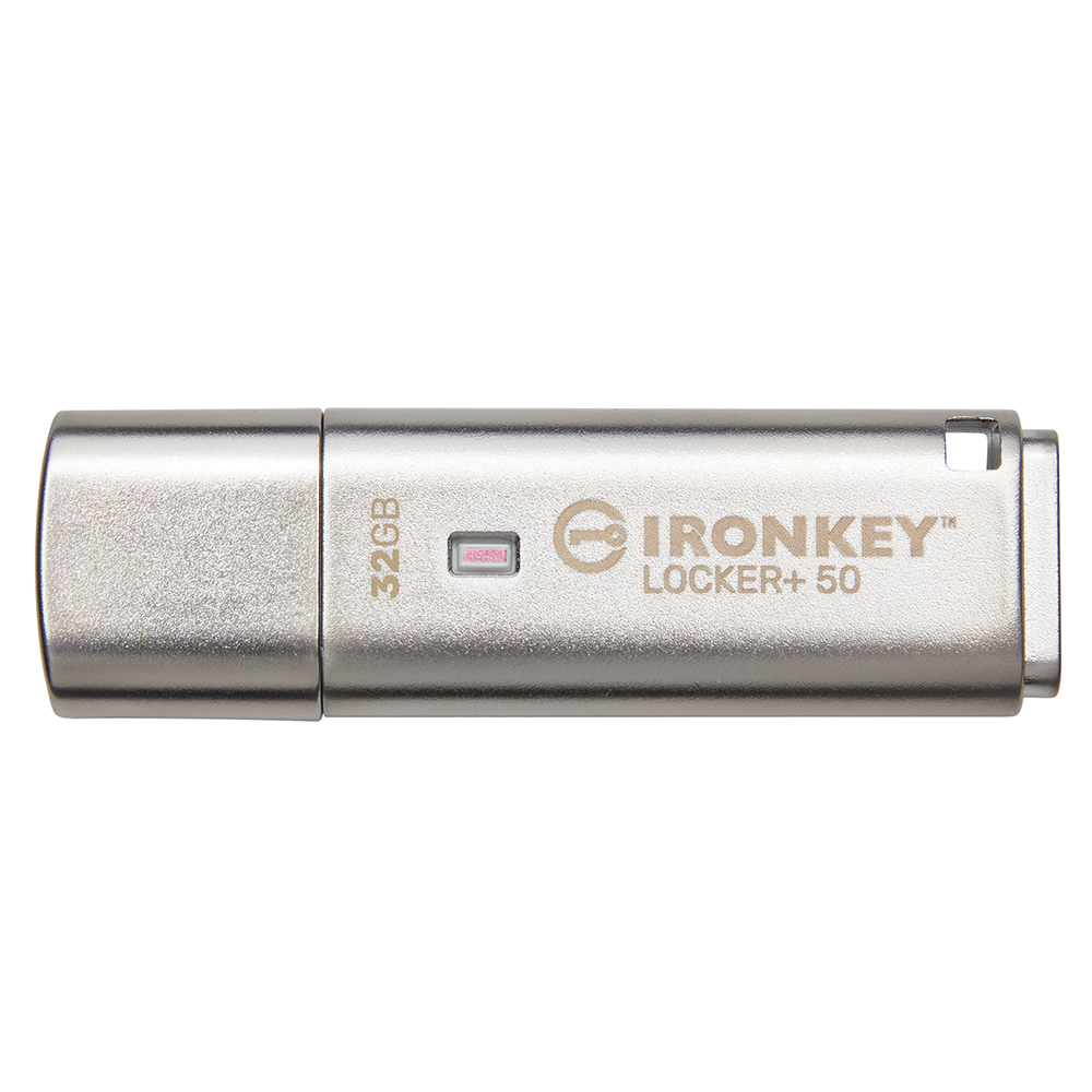 Kingston Technology Kingston IronKey Locker+ 50 USB-Stick – 32 GB, USB 3.2, AES 256-Bit-Verschlüsselung