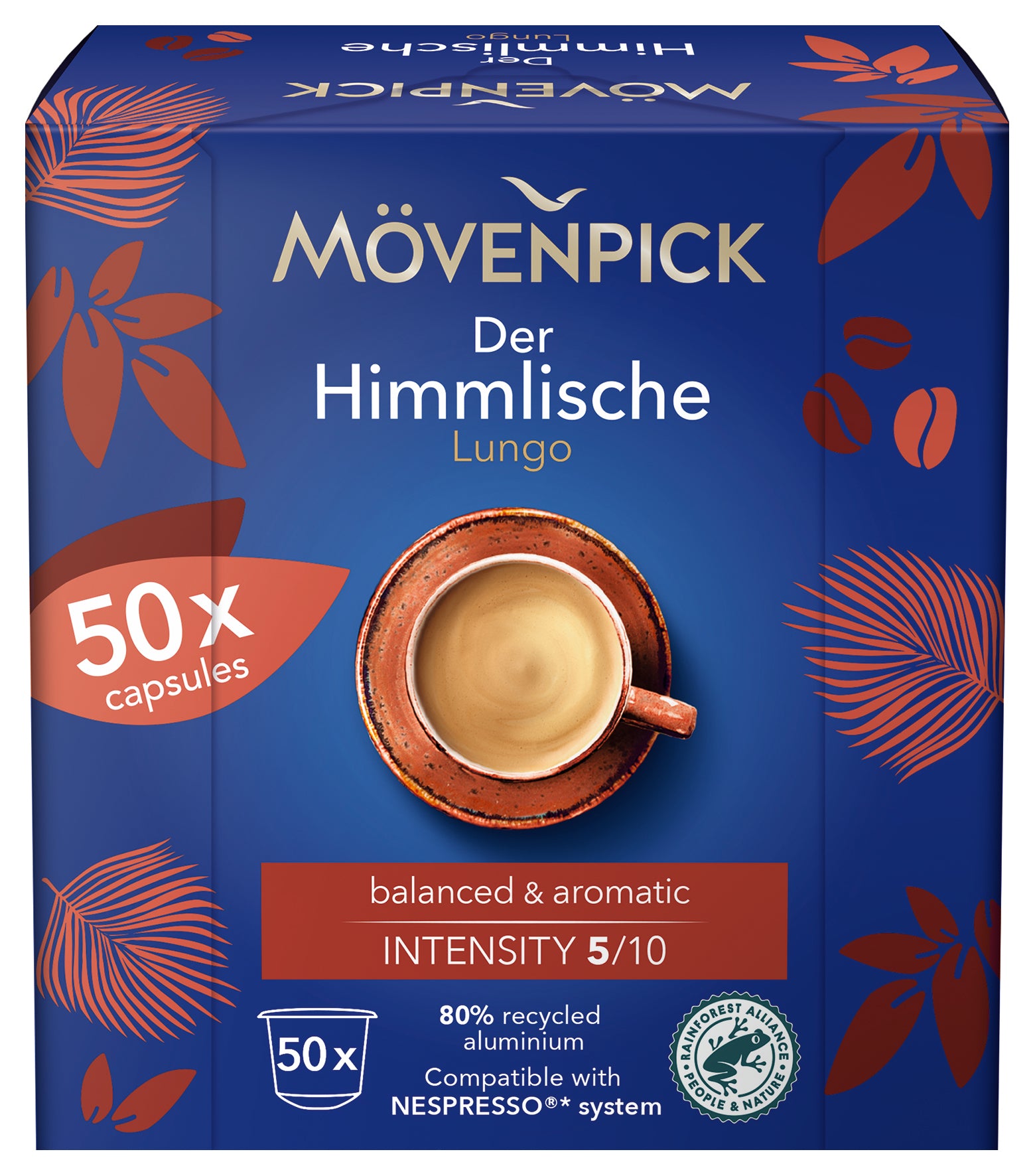 Mövenpick Der Himmlische – Kapseln für Nespresso – Lungo, Intensität 5, 50 Kapseln