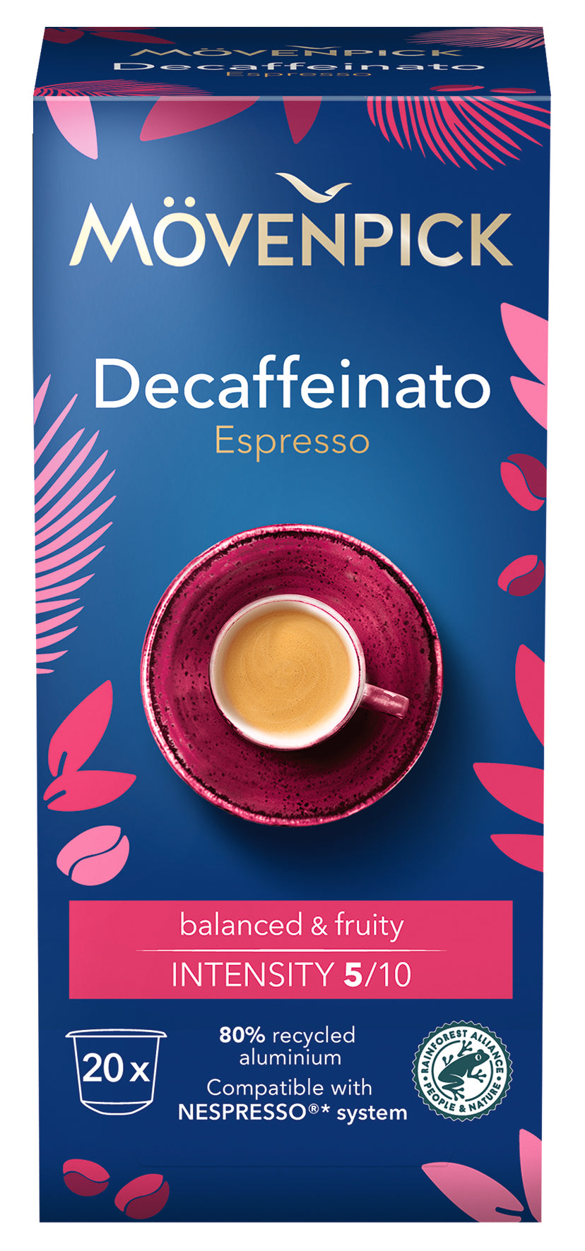 Mövenpick Entkoffeiniert – Kapseln – Café Crème, entkoffeiniert, Intensität 1