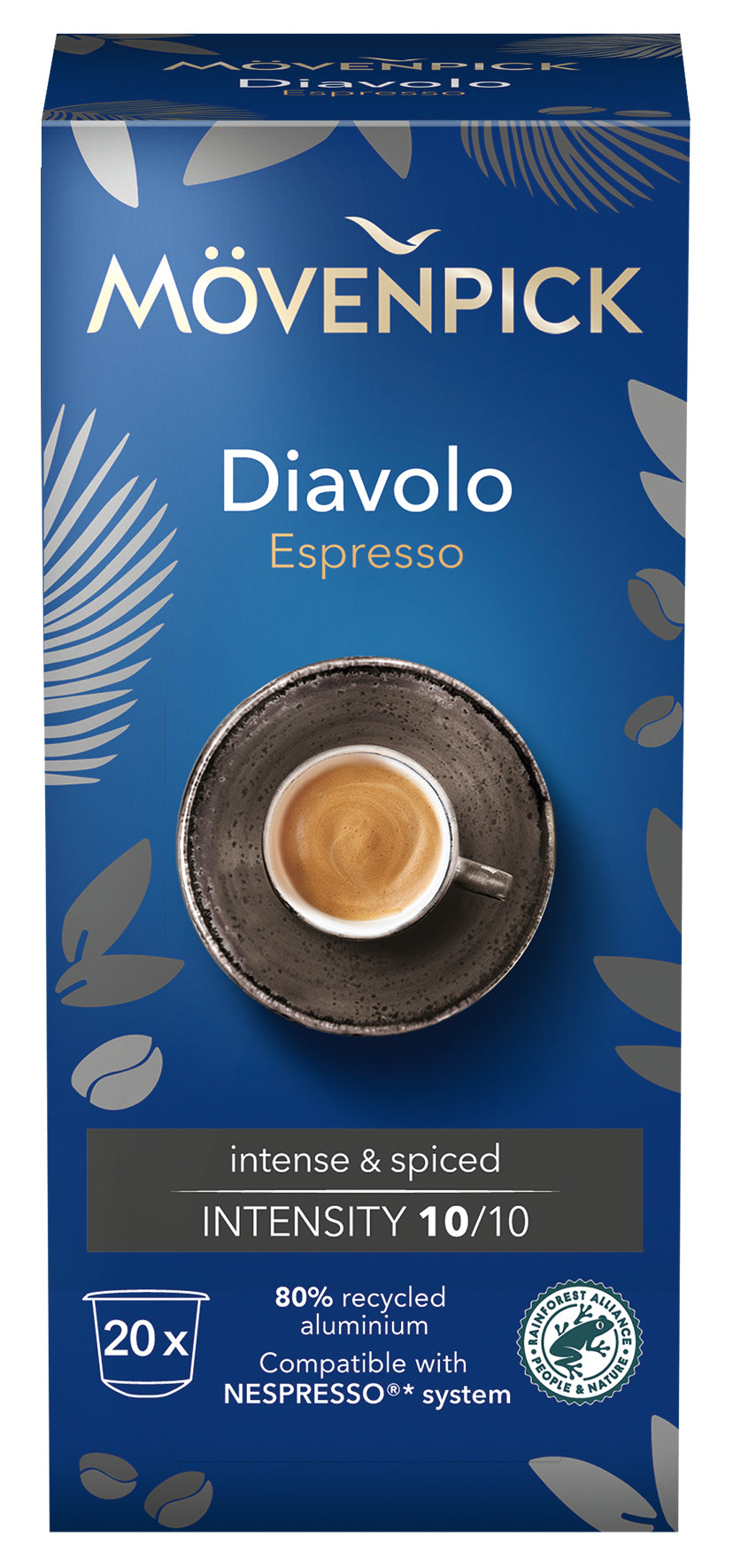 Mövenpick Diavolo Espresso – Kapseln – Intensität 10, 20 Kapseln