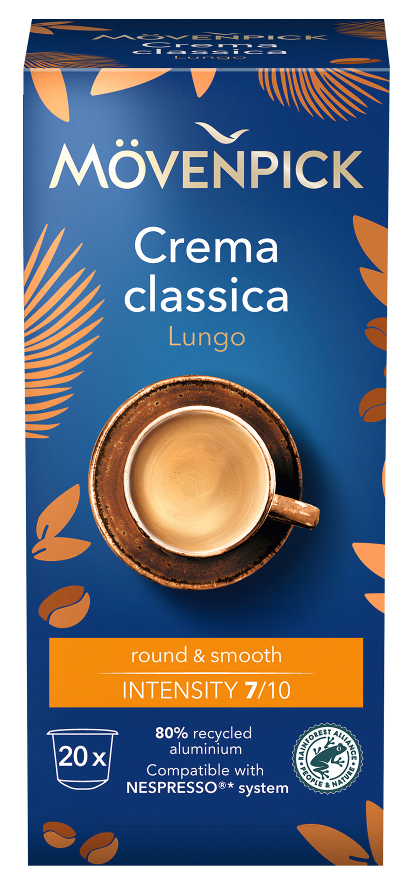 Mövenpick Crema Lungo – Kapseln – Intensität 7, 20 Kapseln