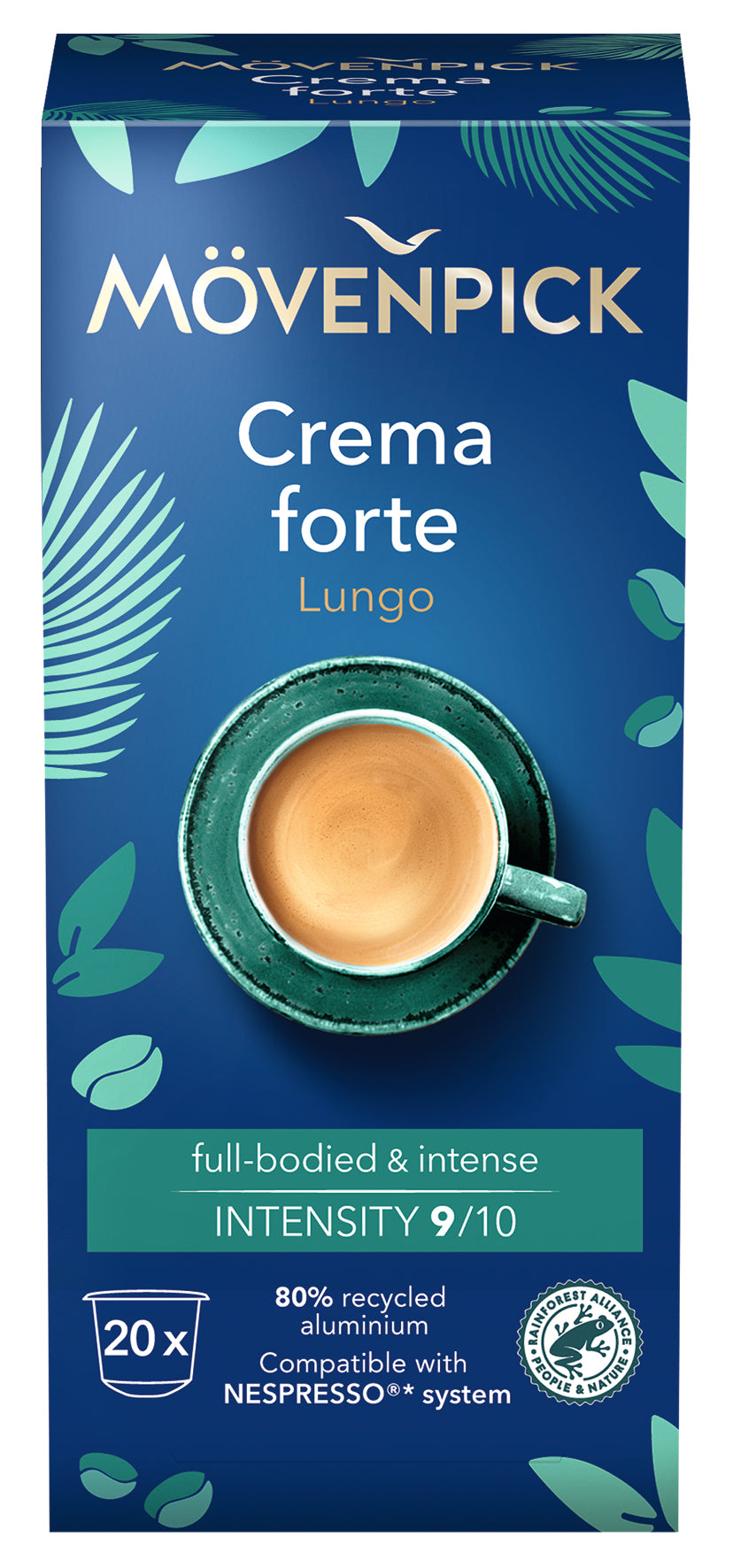Mövenpick Crema Forte – Kapseln – Café Crème, Intensität 4, 20 Kapseln