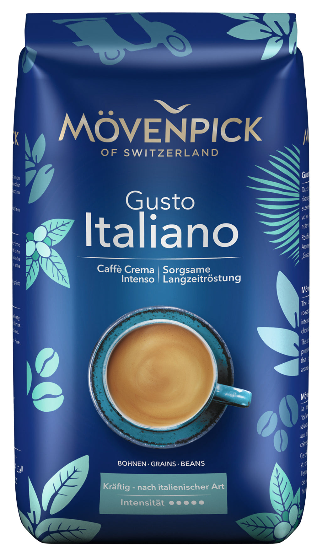 Mövenpick Gusto Italiano – Bohnenkaffee – Café Crème, Arabica/Robusta, Intensität 4, 1 kg
