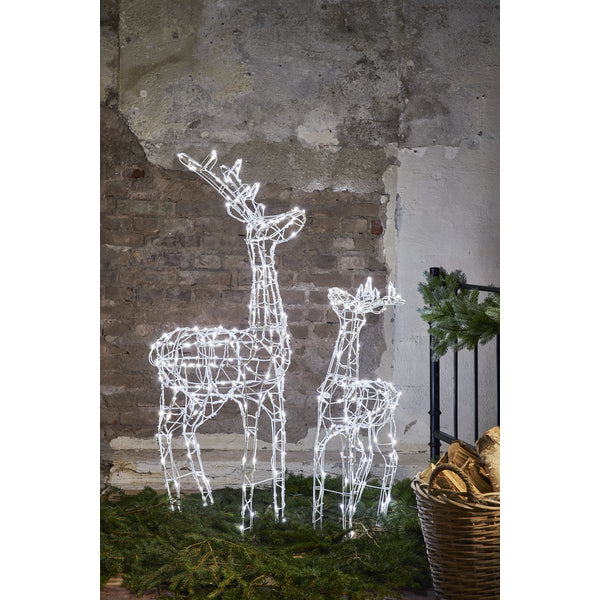 Star Trading Dekorative Aussenleuchte Silhouette Pegasus – 95 cm – 3,6 W – Kaltweiss – IP44 – Netzbetrieb – Weiss