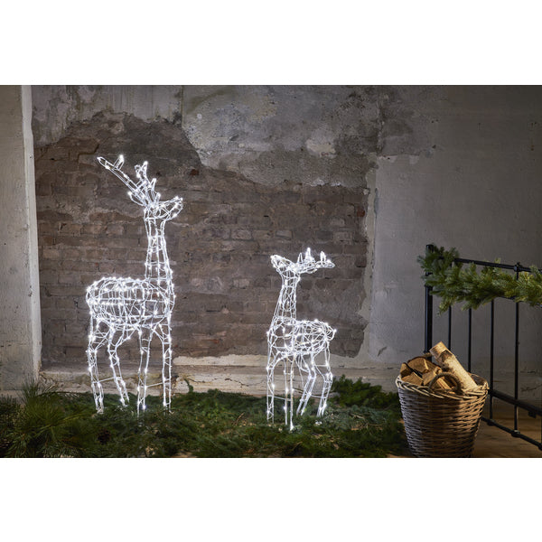 Star Trading Dekorative Aussenleuchte Silhouette Pegasus – 95 cm – 3,6 W – Kaltweiss – IP44 – Netzbetrieb – Weiss