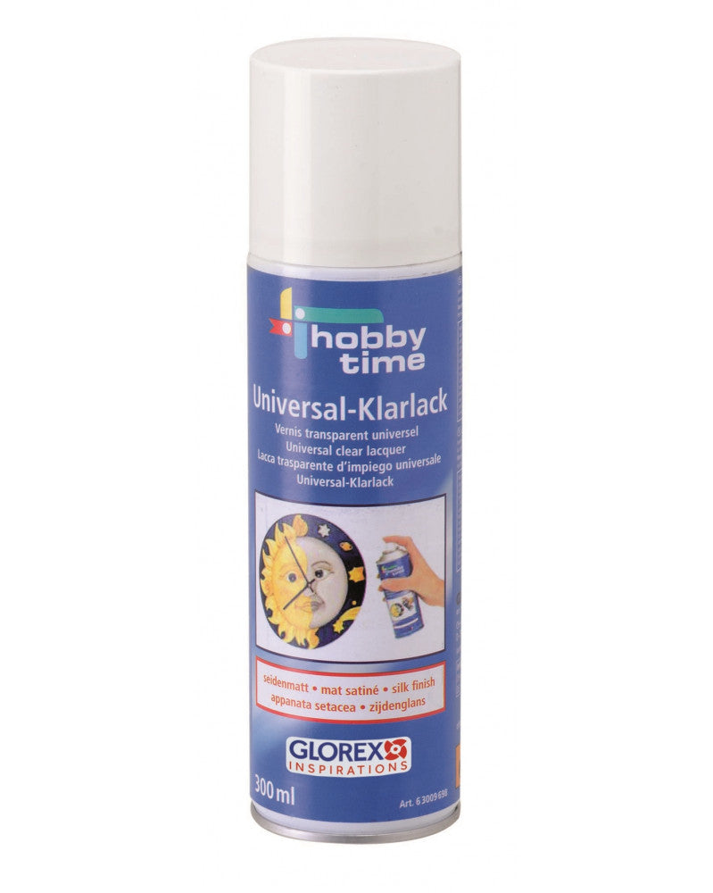 Glorex Universal Farbspray, wasserbasiert – seidenmatt – 300 ml – für Innen- und Aussenbereich