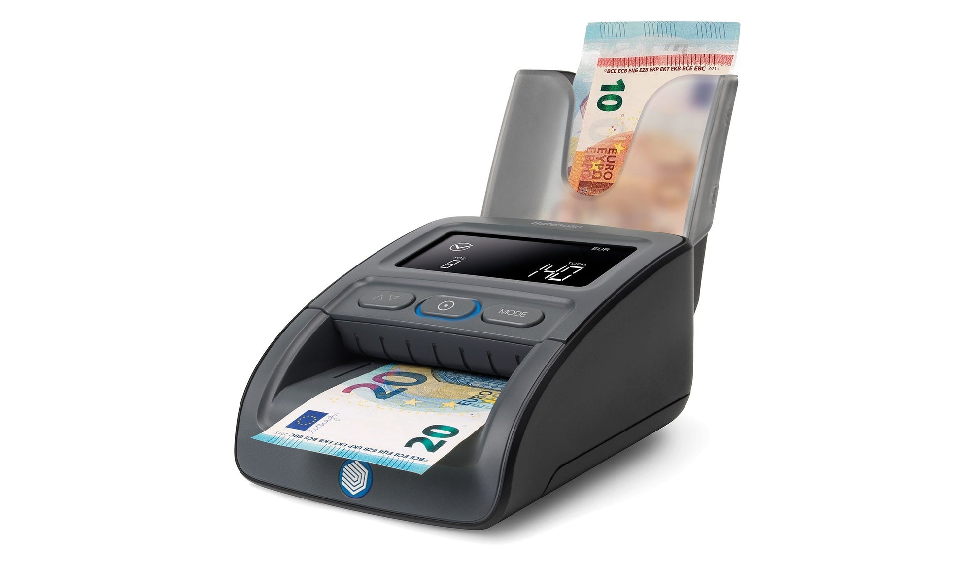 Safescan 155-S – Banknotentester, IR/Magnetisch/Wasserzeichen, 3,8" LCD, Schwarz, für CHF/EUR/GBP u. a.