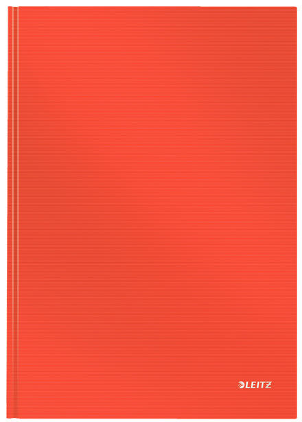 Leitz Notizbuch – A4 – kariert 5 mm – 80 Seiten – 90 g/m² – Hardcover, hellrot