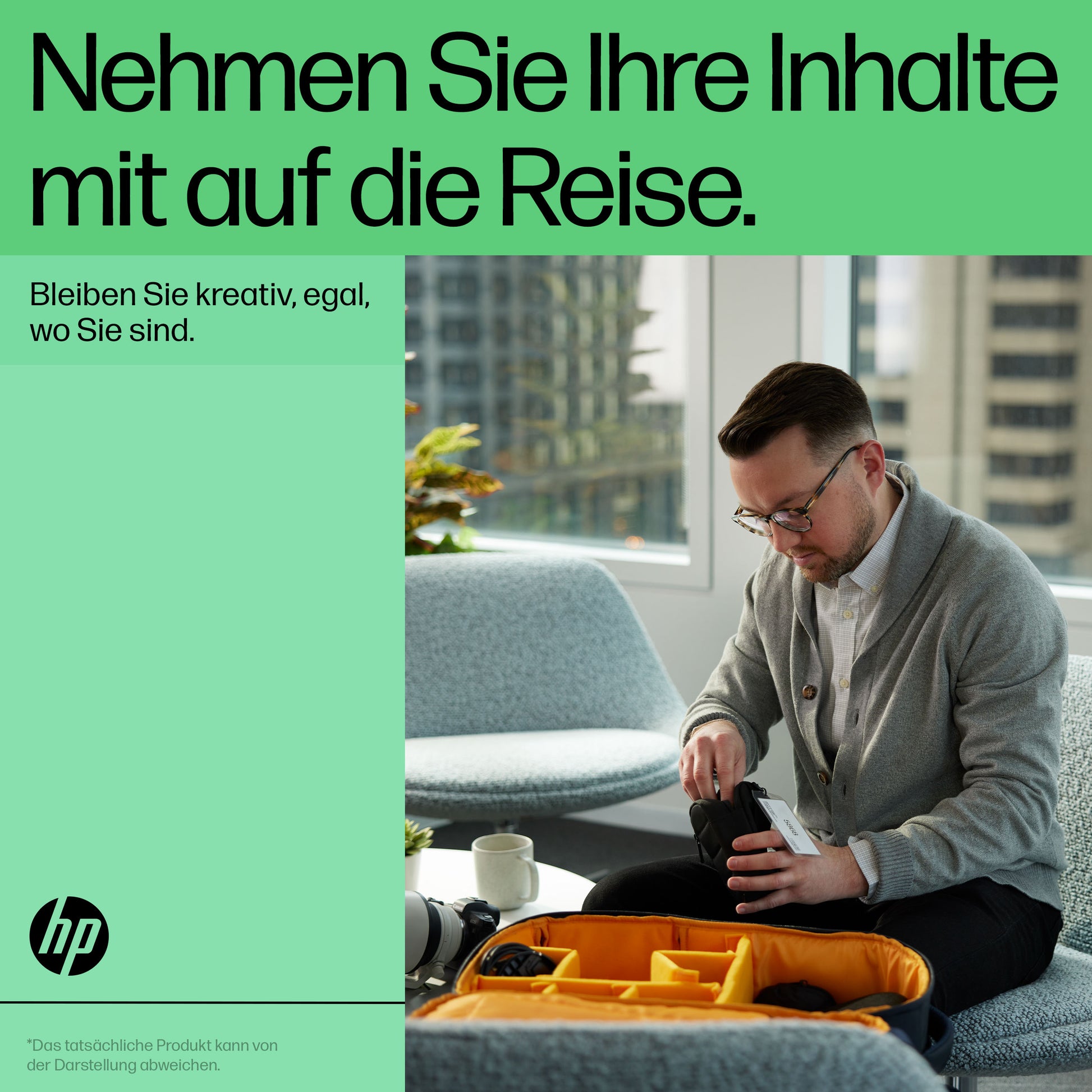 HP Notebook-Rucksack Creator Rucksack 16 – 30 l, mit Notebookfach, rPET-Polyester – Blau, 320 × 460 × 185 mm