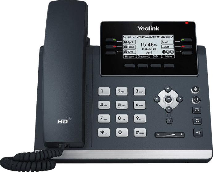 Yealink T42U – IP-Telefon, WLAN, PoE, ohne Netzteil