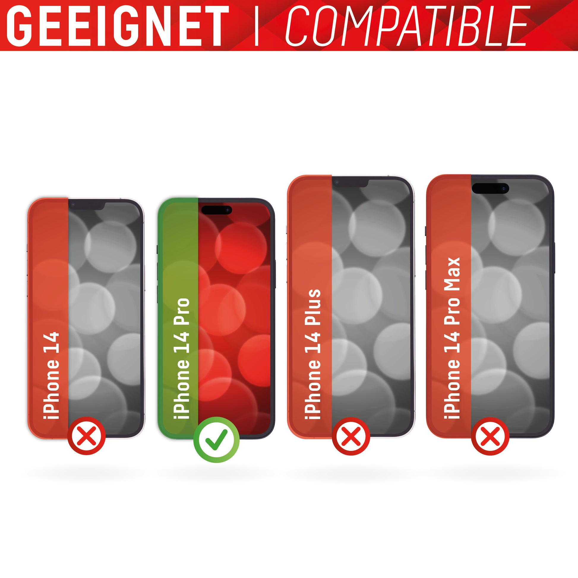 Displex Displayschutz (Panzerglas), 9H – für iPhone 14 Pro