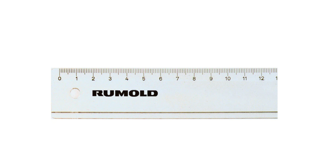 Rumold Lineal – Kunststoff – 50 cm – Tuschekante, Facette – Transparent – 10er-Pack