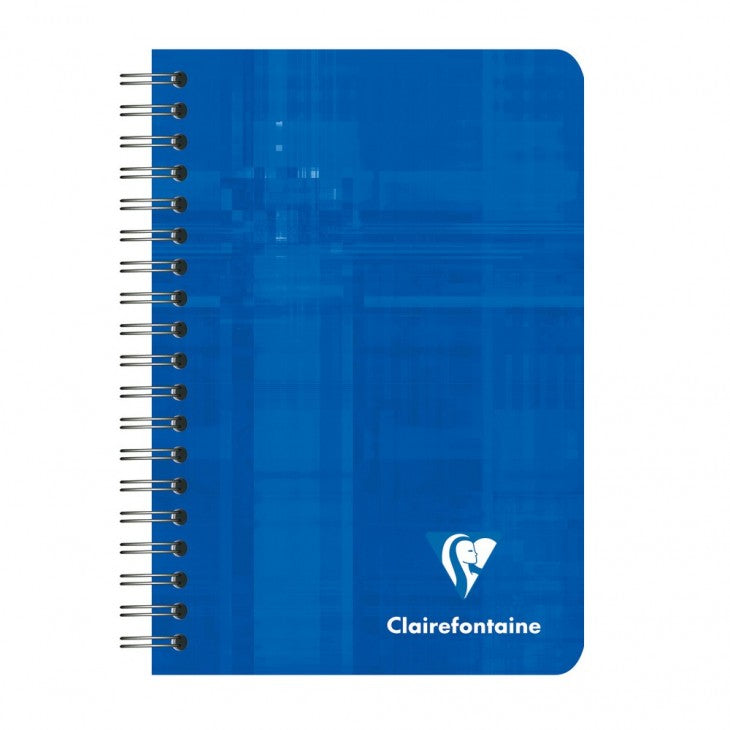 Clairefontaine Spiralheft, 75 × 120 mm, kariert, Spiralbindung, Karton, 50 Blatt, 50 g/m² – farbig sortiert