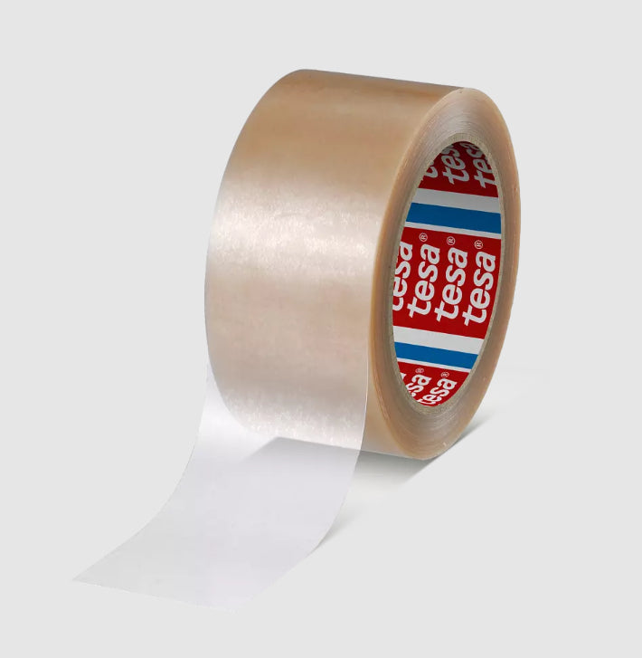 TESA Verpackungsklebeband, PVC, transparent, ultra stark – 30 mm × 66 m