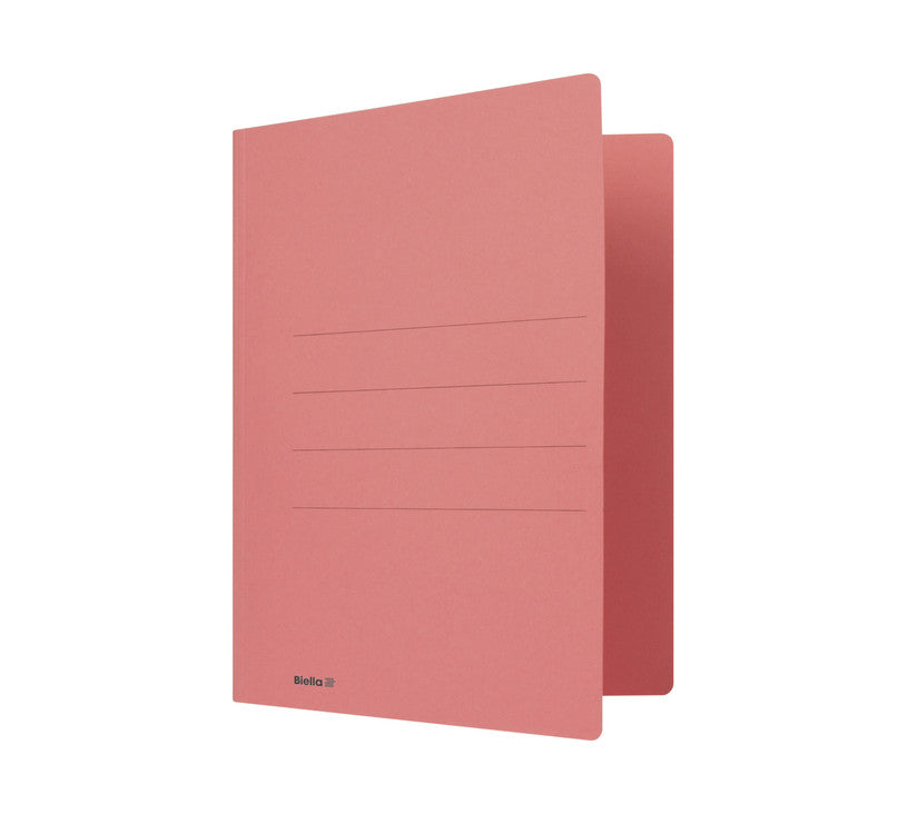 Biella Schnellhefter – A4, Karton, Rot, Heftzunge, Beschriftungslinien, 240 g/m²