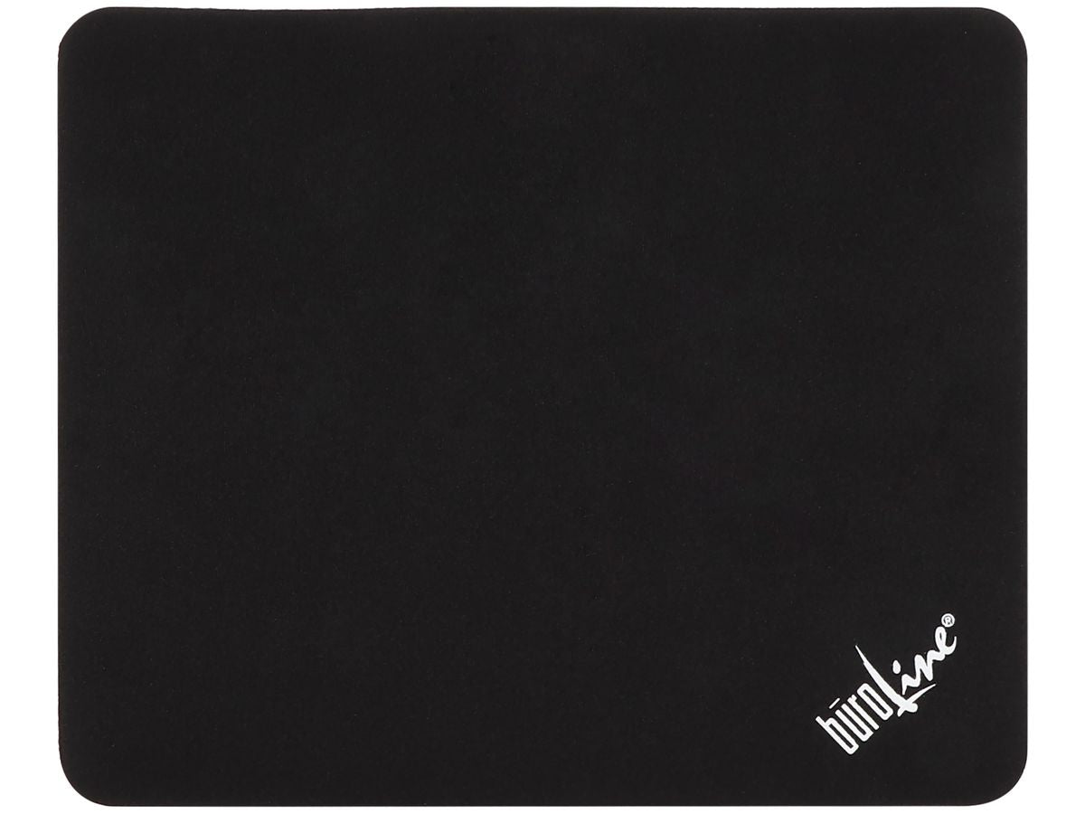 Buroline 663383 Mausmatte – Anti-Rutsch-Basis, Schwarz, 219 × 180 × 2 mm