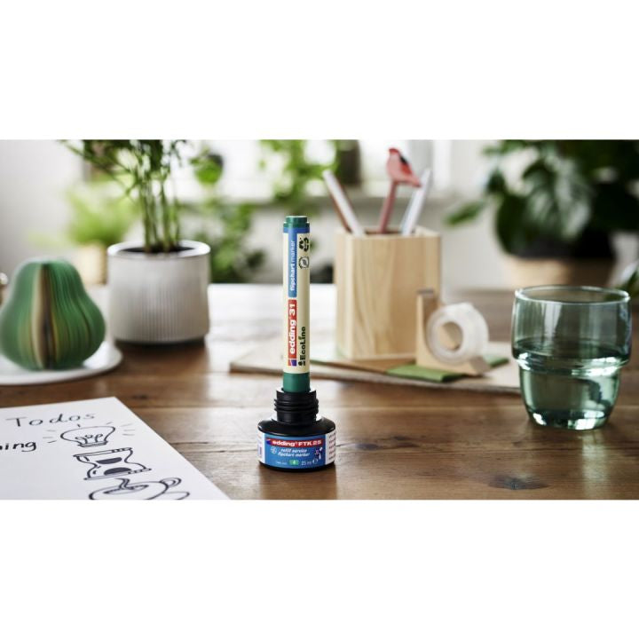Edding Flipchart-Marker 31 EcoLine – Rundspitze 1,5-3 mm – Schwarz – Nachfüllbar