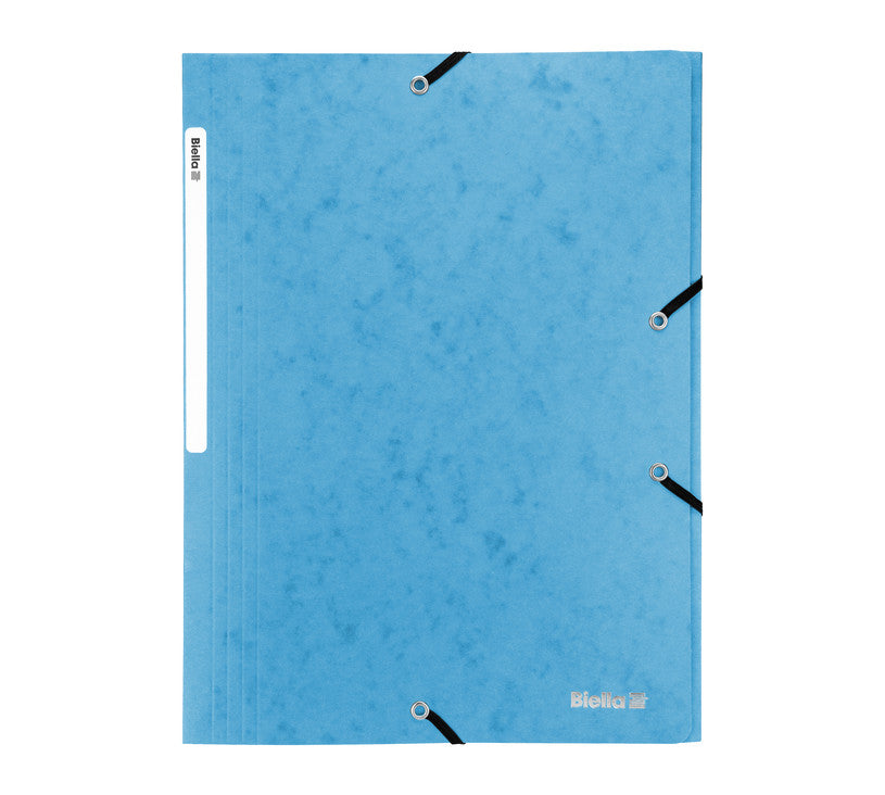 Biella Sammelmappe für A4, Karton, Hellblau, mit Gummizug