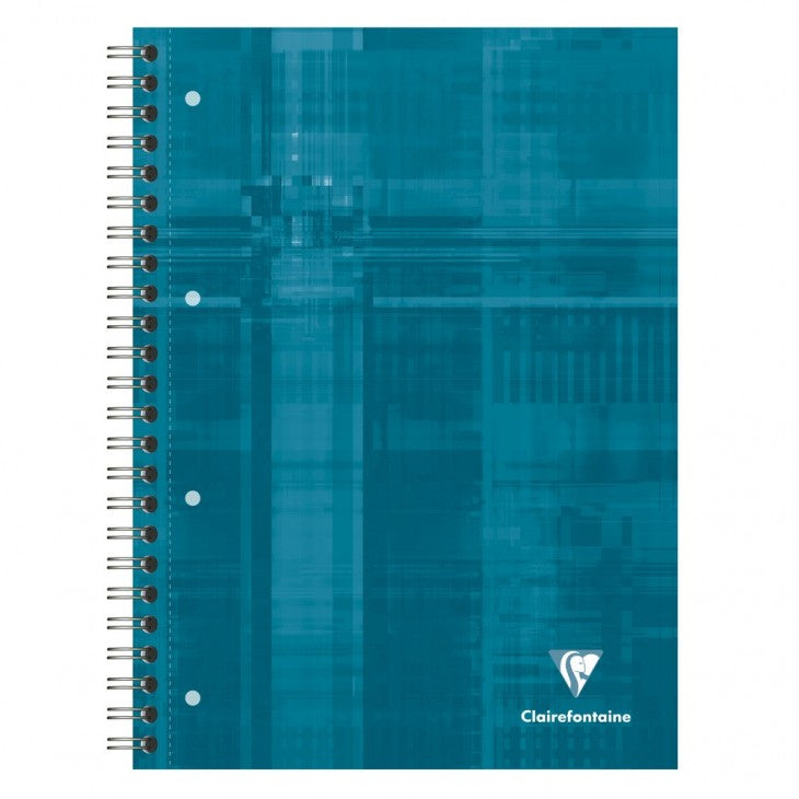 Clairefontaine Collegeblock, Spiralbindung, 120 Blatt, 4-fach gelocht, perforiert, 90 g/m² – sortiert