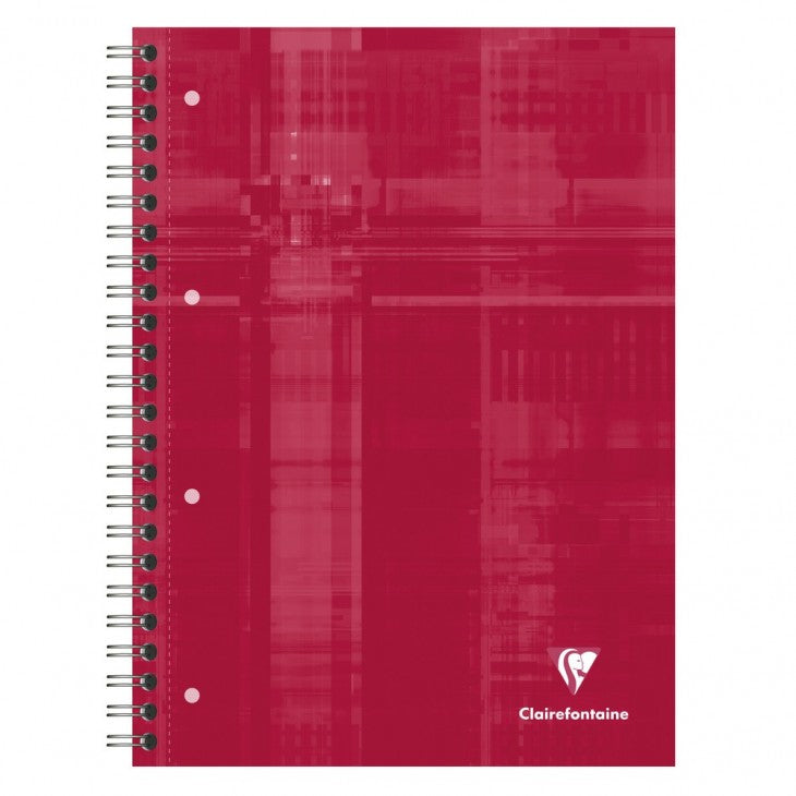 Clairefontaine Collegeblock, Spiralbindung, 120 Blatt, 4-fach gelocht, perforiert, 90 g/m² – sortiert