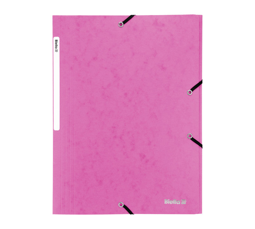 Biella Sammelmappe für A4, Karton, rosa, mit Gummizug