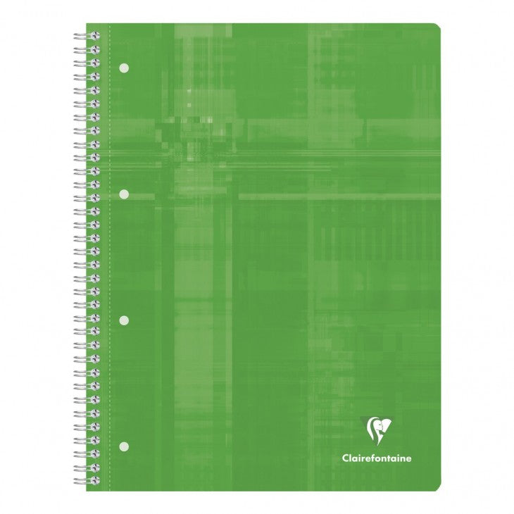 Clairefontaine Collegeblock, Karton, 80 Blatt, 4-fach gelocht, perforiert, 90 g/m² – farbig sortiert