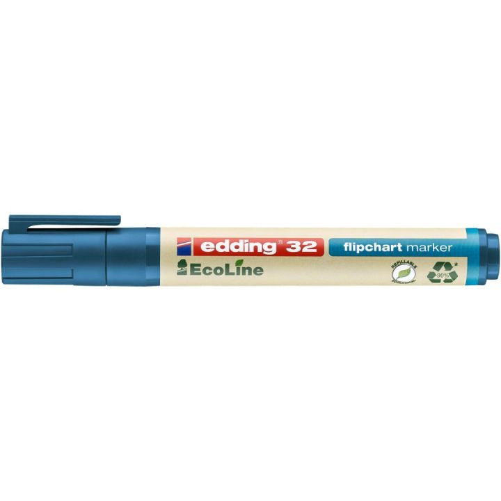 Edding Flipchart-Marker 32 EcoLine – Keilspitze 1,5-5 mm – Blau – Nachfüllbar