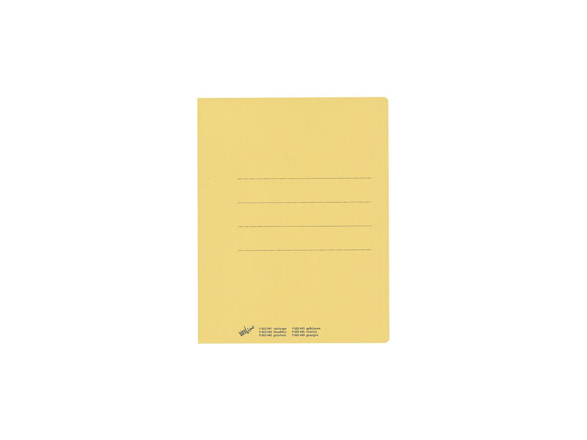 Buroline Büroline Einlagemappe A4 – 1 Fach, Karton, Gelb, beschriftbar, recycelt, 100 Stk.