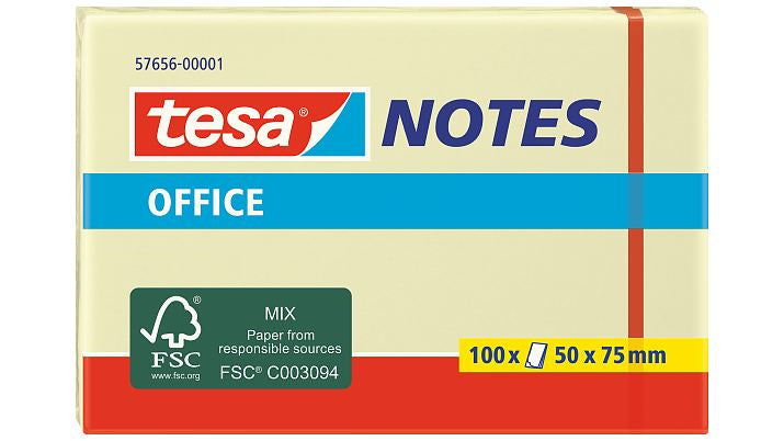 TESA Haftnotizen – Gelb, 100 Blätter
