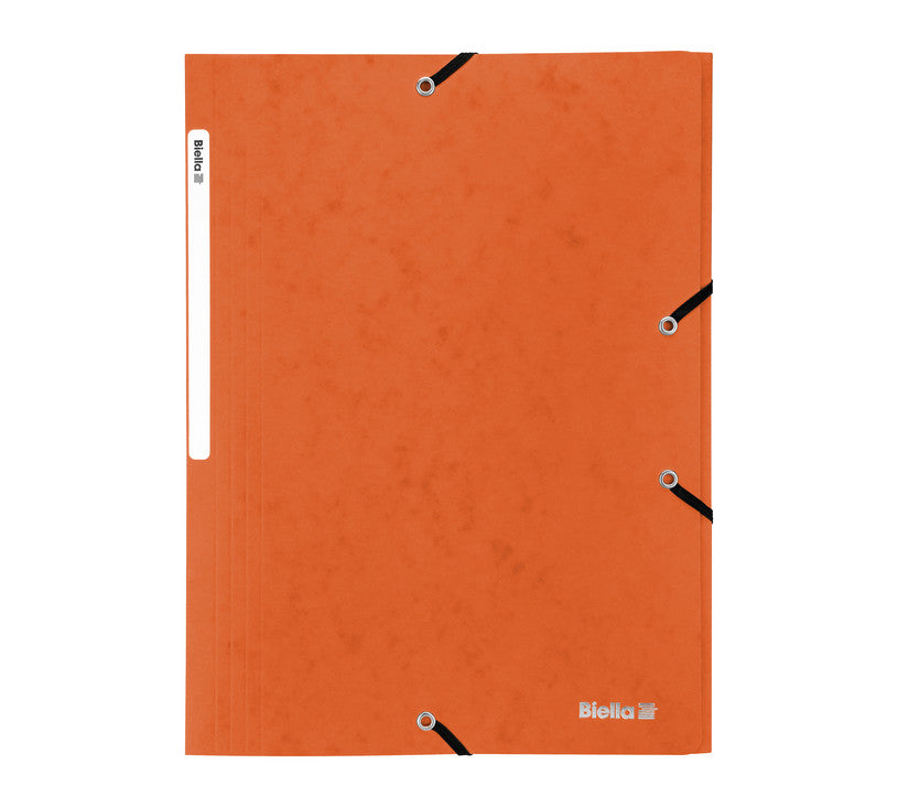 Biella Sammelmappe für A4, Karton, Orange, mit Gummizug