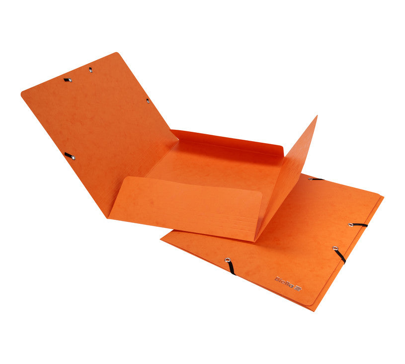 Biella TopColor Gummibandmappe A4 – Karton, Orange, 3 Klappen, bis 200 Blatt