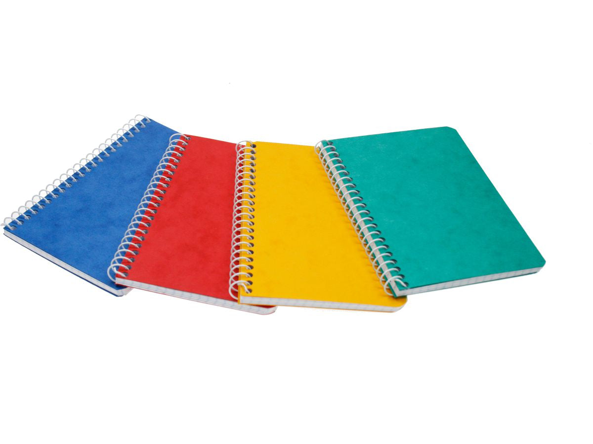 Buroline Spiralheft – 76 × 111 mm – kariert 4 mm – 48 Blätter – 80 g/m² – Spiralbindung, mehrfarbig