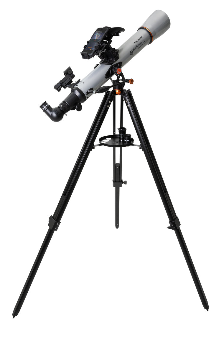 Celestron StarSense Explorer LT 70AZ – Refraktor, 70 mm f/10, 700 mm Brennweite, 165× Vergrösserung, silber
