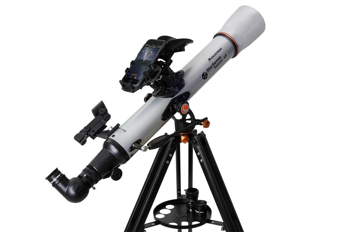 Celestron StarSense Explorer LT 70AZ – Refraktor, 70 mm f/10, 700 mm Brennweite, 165× Vergrösserung, silber