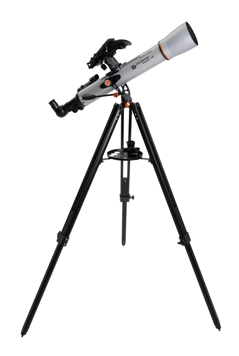 Celestron StarSense Explorer LT 70AZ – Refraktor, 70 mm f/10, 700 mm Brennweite, 165× Vergrösserung, silber
